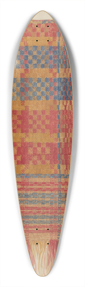 Eva Wilson - Coverlet (Plaid) 39.3 inch art pintail longboard deck