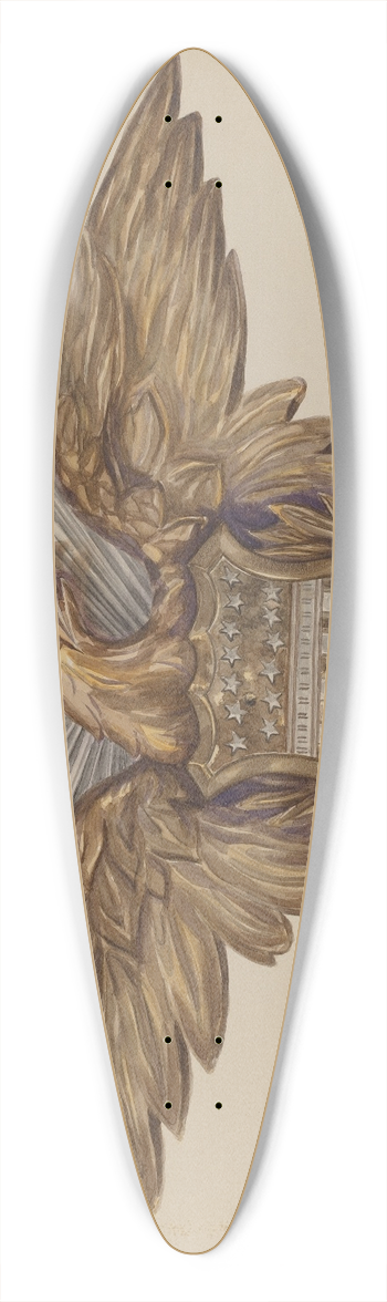 Eva Wilson - Eagle Emblem 39.3 inch art pintail longboard deck