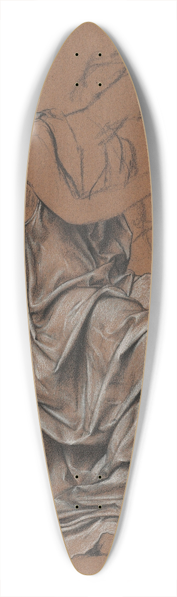 Evelyn De Morgan - A drapery study for The Love Potion 39.3 inch art pintail longboard deck
