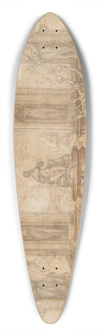 Federico Zuccaro - Study for The Allegory of Spring 39.3 inch art pintail longboard deck