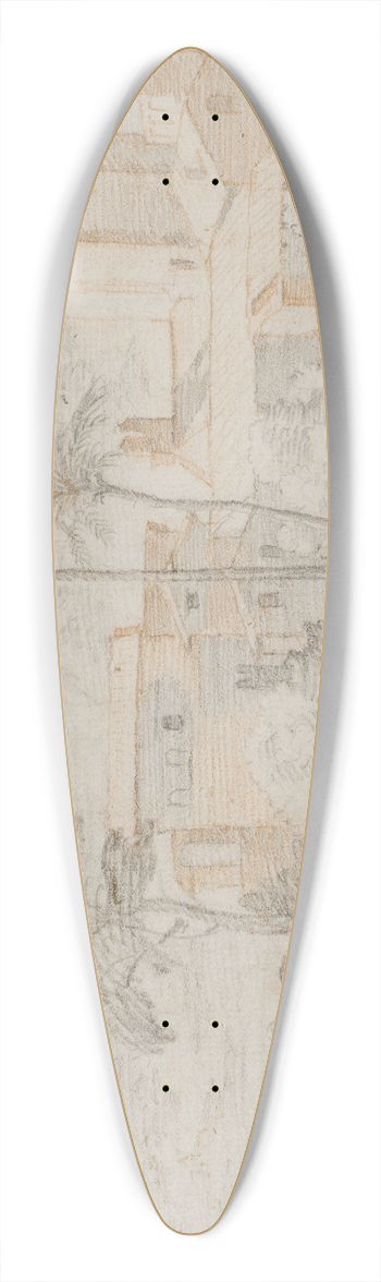 Federico Zuccaro - Udsigt over Barcelona 39.3 inch art pintail longboard deck