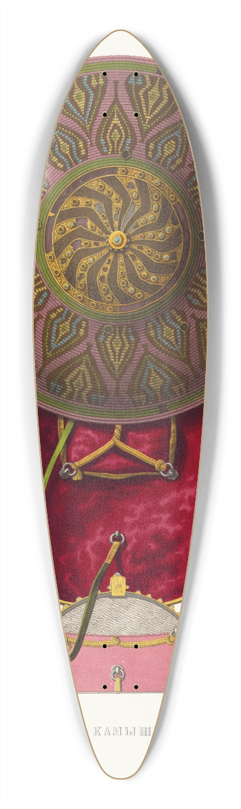 Fedor Grigoryevich Solntsev - Shchit kamyshevyi 39.3 inch art pintail longboard deck