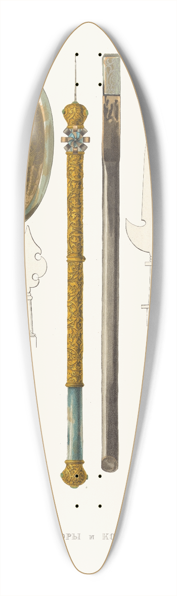 Fedor Grigoryevich Solntsev - Topory i kopia 39.3 inch art pintail longboard deck