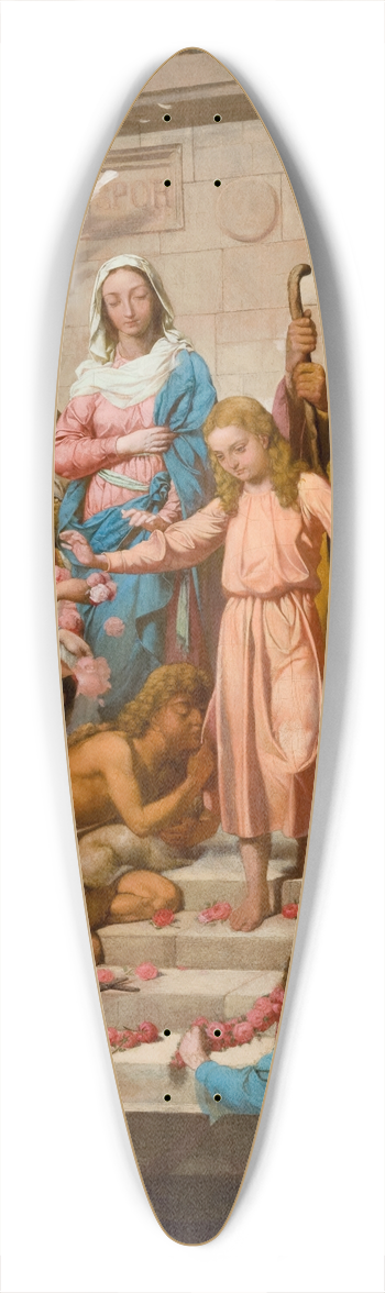Feliks Wygrzywalski - Christ Leaving the Temple 39.3 inch art pintail longboard deck