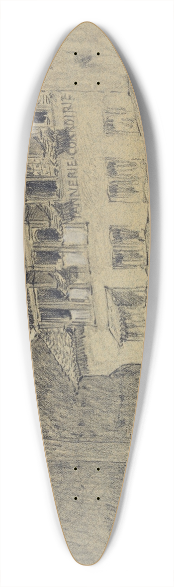 Ferdinand Boberg - Dans la basse cour derrire la rue des Gobelins 39.3 inch art pintail longboard deck