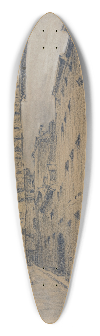 Ferdinand Boberg - La rue du Prvt 39.3 inch art pintail longboard deck