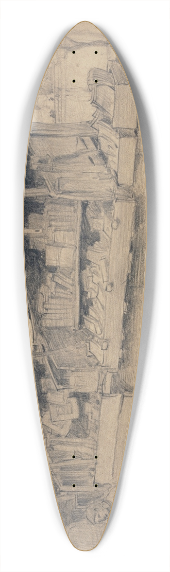 Ferdinand Boberg - Les bouquinistes, quai Voltaire 39.3 inch art pintail longboard deck