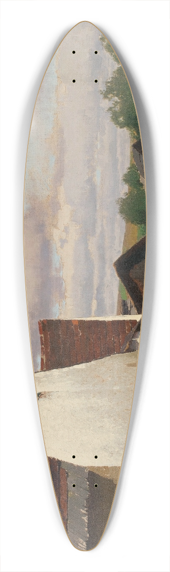 Ferdinand Brunner - Alte Huser in Gaudenzdorf 39.3 inch art pintail longboard deck