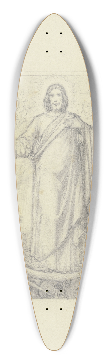 Ferdinand Fellner - Christus als Sieger ber das Bse 39.3 inch art pintail longboard deck