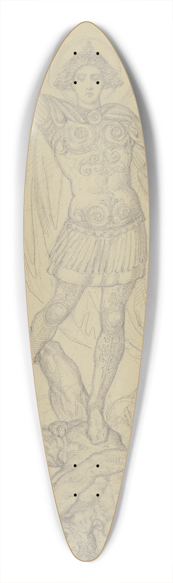 Ferdinand Fellner - Der Erzengel Michael strzt den Satan 39.3 inch art pintail longboard deck
