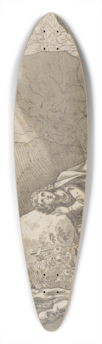 Ferdinand Fellner - Der hl. Hubertus in der Waldeinsamkeit 39.3 inch art pintail longboard deck