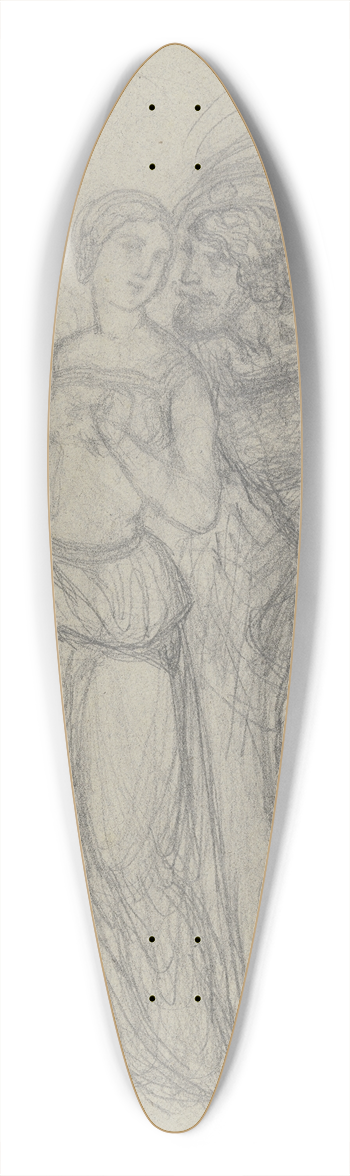 Ferdinand Fellner - Faust und Gretchen 2 39.3 inch art pintail longboard deck