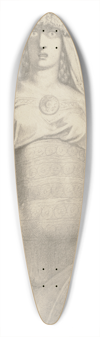 Ferdinand Fellner - Germanische Priesterin mit Eichenkranz 39.3 inch art pintail longboard deck