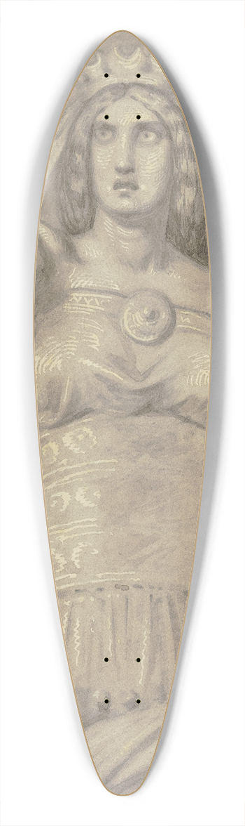 Ferdinand Fellner - Germanische Priesterin mit Krone 39.3 inch art pintail longboard deck