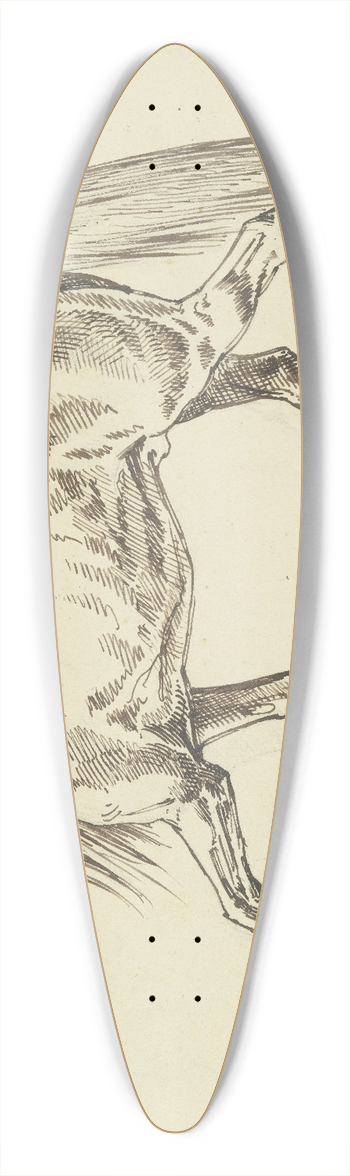 Ferdinand Fellner - Pferd im Schritt nach links 39.3 inch art pintail longboard deck