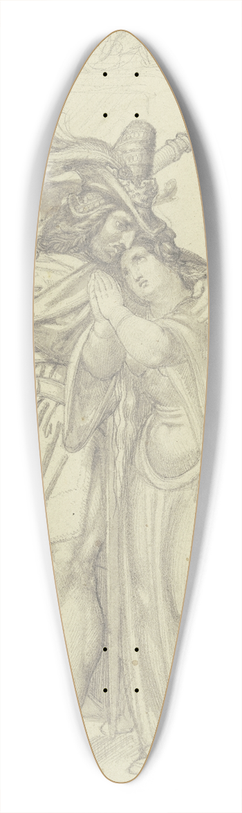 Ferdinand Fellner - Siegfrieds Abschied von Kriemhild. 39.3 inch art pintail longboard deck