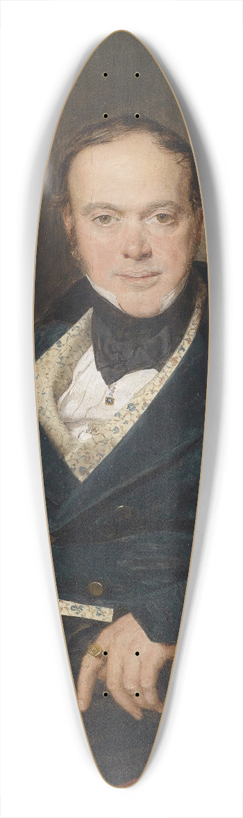 Ferdinand Georg Waldmller - Bildnis August Walter 39.3 inch art pintail longboard deck