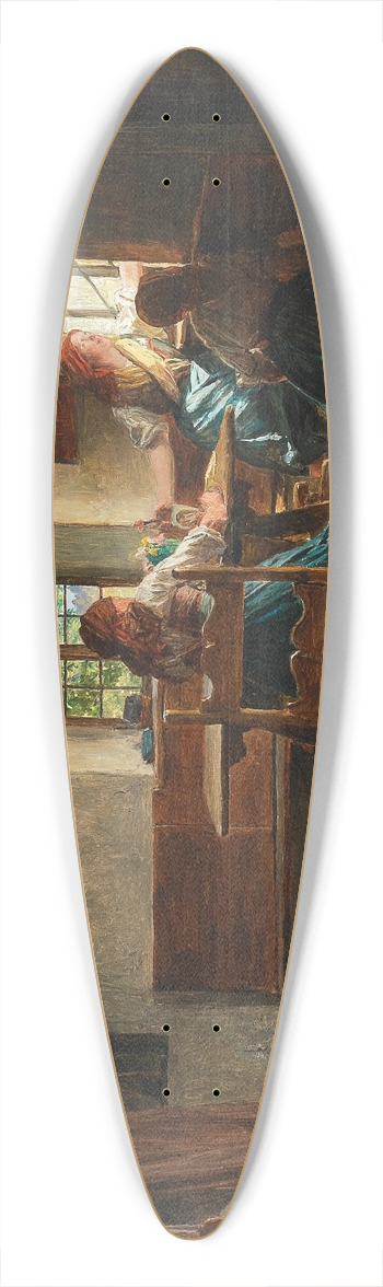 Ferdinand Georg Waldmller - Der Abschied 39.3 inch art pintail longboard deck
