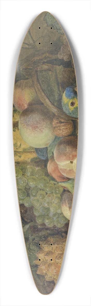 Ferdinand Georg Waldmller - Frchtestillleben mit Papagei 39.3 inch art pintail longboard deck
