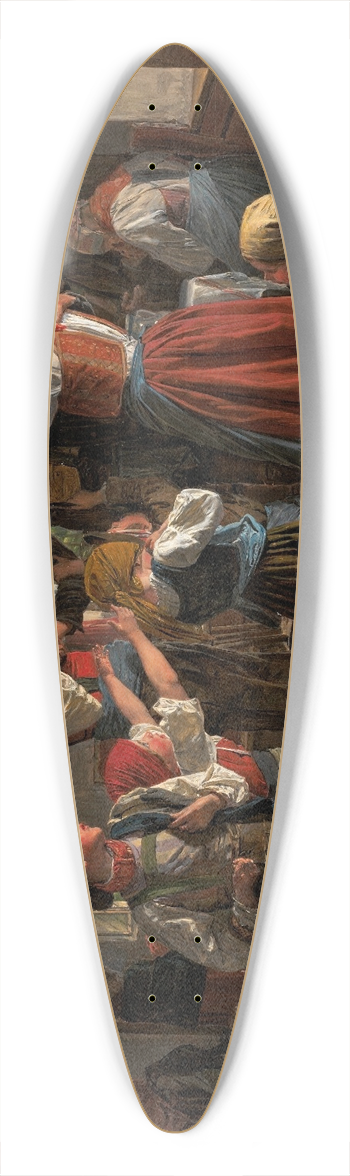 Ferdinand Georg Waldmller - The Conscripts Farewell 39.3 inch art pintail longboard deck