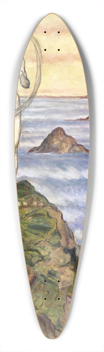 Ferdinand Hodler - View Into Infinity 39.3 inch art pintail longboard deck