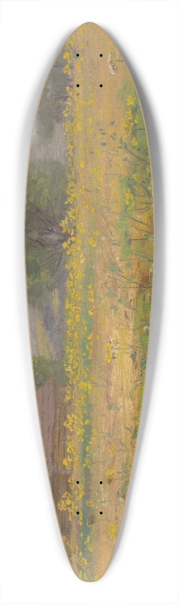 Ferdinand Katona - In the Meadow 39.3 inch art pintail longboard deck