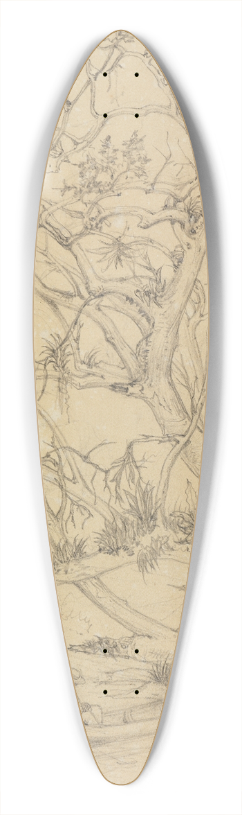 Ferdinand Keller - Am Ufer 39.3 inch art pintail longboard deck