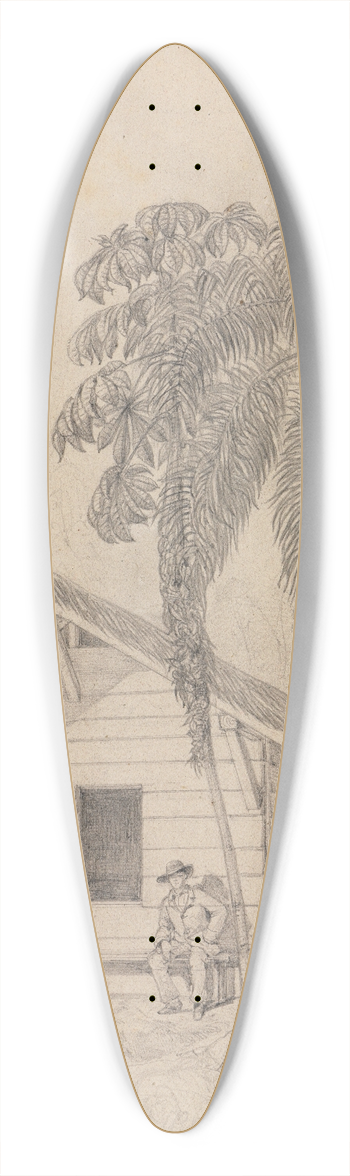 Ferdinand Keller - Htte von Parahyba 39.3 inch art pintail longboard deck