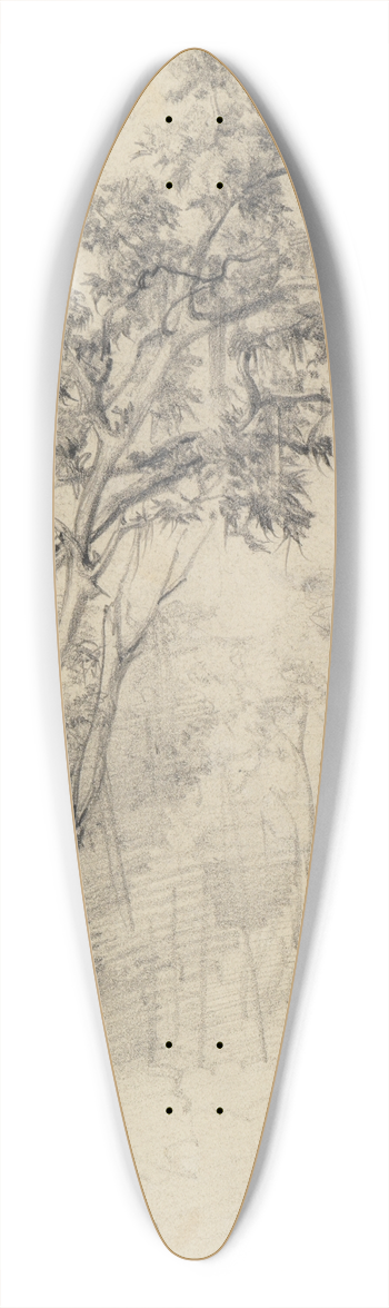 Ferdinand Keller - Im Urwald- Baumstudie 39.3 inch art pintail longboard deck