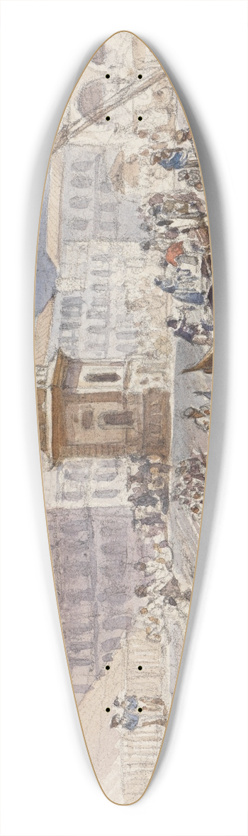 Ferdinand Keller - Markt in Rio 39.3 inch art pintail longboard deck