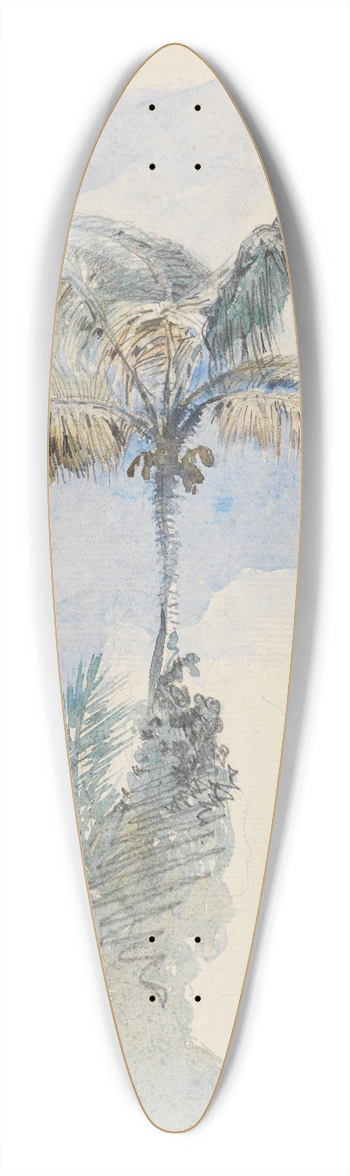 Ferdinand Keller - Palmenstudie 39.3 inch art pintail longboard deck