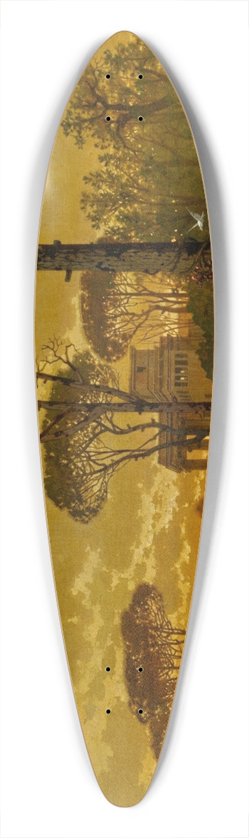 Ferdinand Knab - Evening Landscape 39.3 inch art pintail longboard deck