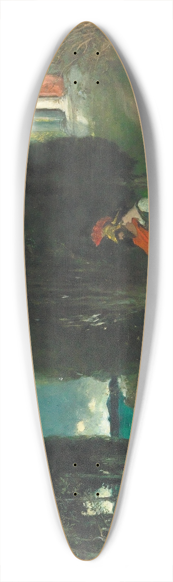 Ferdinand Leeke - Peaceful Evening 39.3 inch art pintail longboard deck