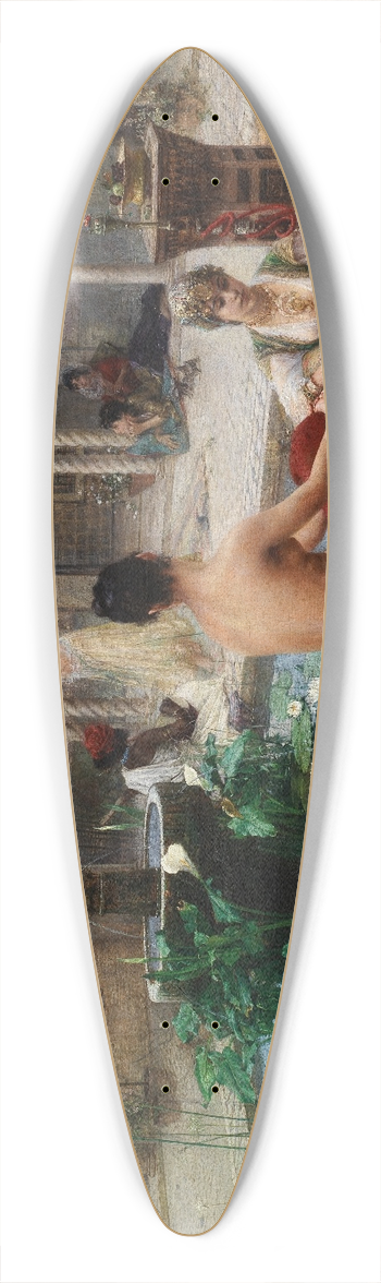 Ferdinand Max Bredt - By the fountain 39.3 inch art pintail longboard deck