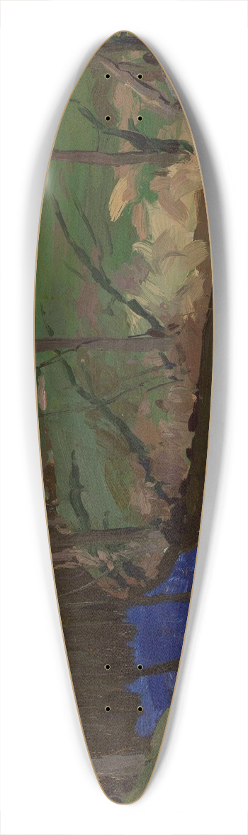 Ferdynand Ruszczyc - Landscape study in Bohdanw 39.3 inch art pintail longboard deck