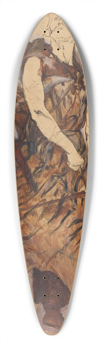 Fernand Cormon - Chasseur 39.3 inch art pintail longboard deck