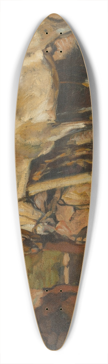 Fernando Fader - Caballos en el corral 39.3 inch art pintail longboard deck