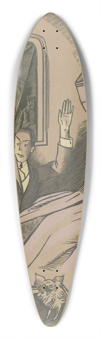 Fernand Simon - LAttentat 39.3 inch art pintail longboard deck