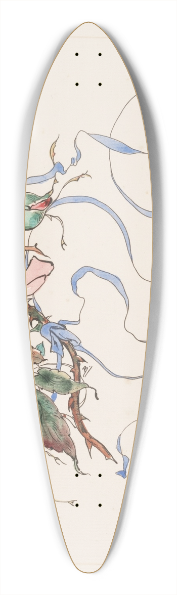 Flix Bracquemond - Assiette (rose) (modle de coloris). 39.3 inch art pintail longboard deck