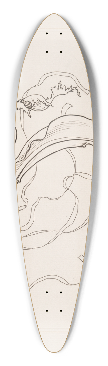Flix Bracquemond - Assiette (tulipe). 39.3 inch art pintail longboard deck