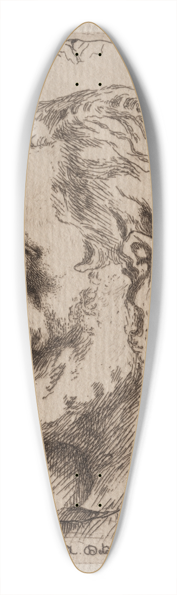 Flix Bracquemond - Charles Meryon 39.3 inch art pintail longboard deck