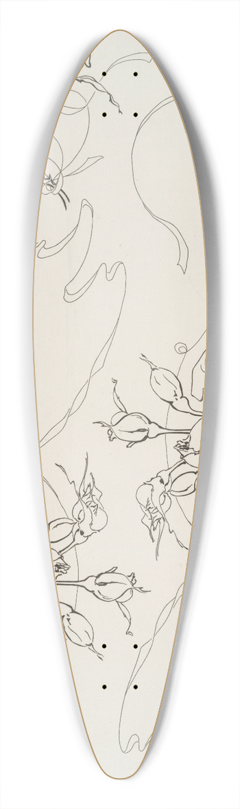 Flix Bracquemond - Dcor de la soupire ovale (sans titre). 39.3 inch art pintail longboard deck