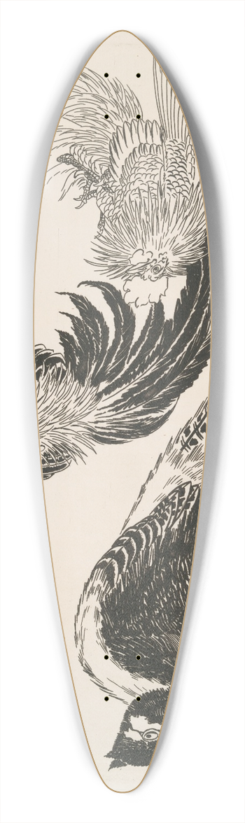 Flix Bracquemond - Faisans, oiseaux 39.3 inch art pintail longboard deck