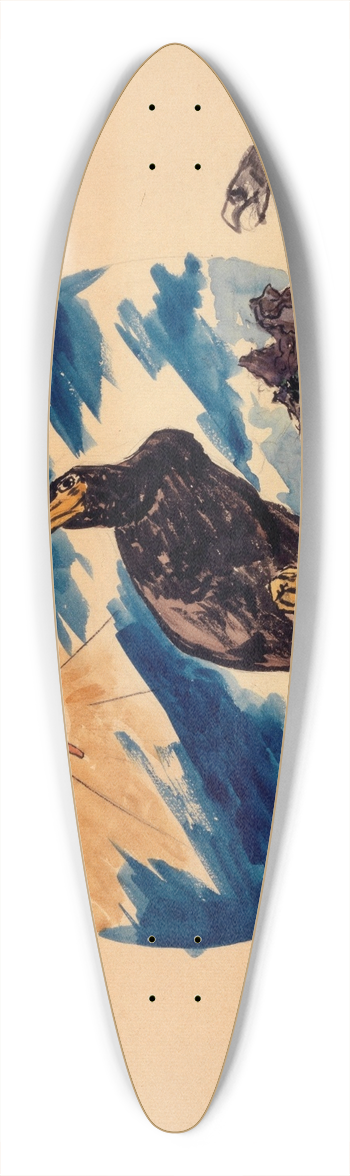 Flix Bracquemond - Lassiette rpublicaine 39.3 inch art pintail longboard deck