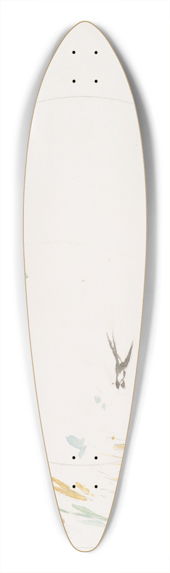 Flix Bracquemond - Le combat. 39.3 inch art pintail longboard deck