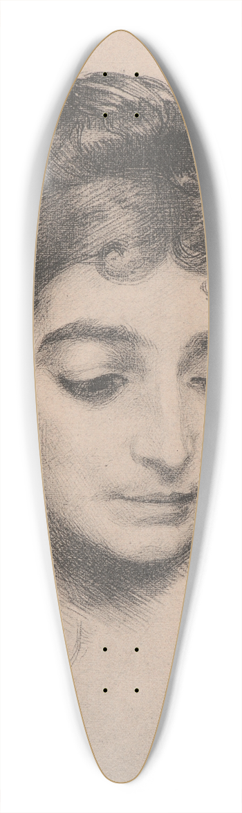 Flix Bracquemond - Portrait 39.3 inch art pintail longboard deck