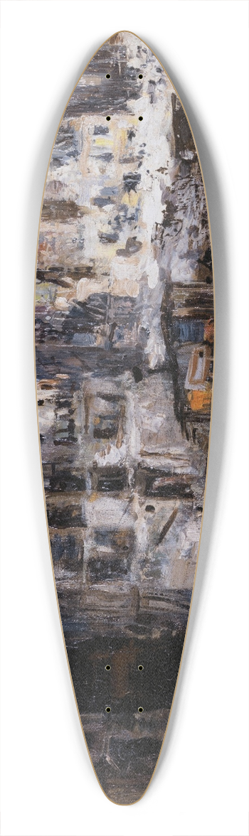 Flix Hilaire Buhot - Le percement de lavenue de lOpra. 39.3 inch art pintail longboard deck