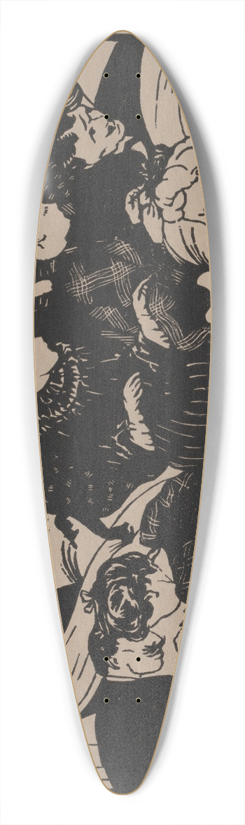 Flix Vallotton - Bon March 39.3 inch art pintail longboard deck