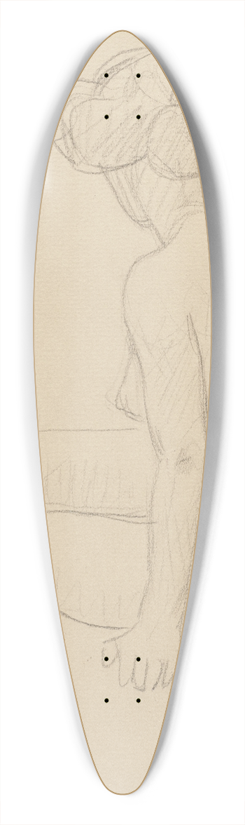 Flix Vallotton - Nu Assis 39.3 inch art pintail longboard deck