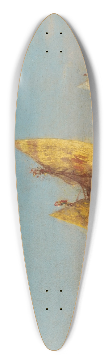 Flix Ziem - Bateaux 39.3 inch art pintail longboard deck